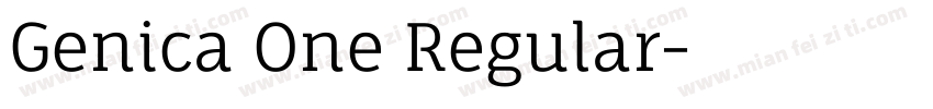 Genica One Regular字体转换